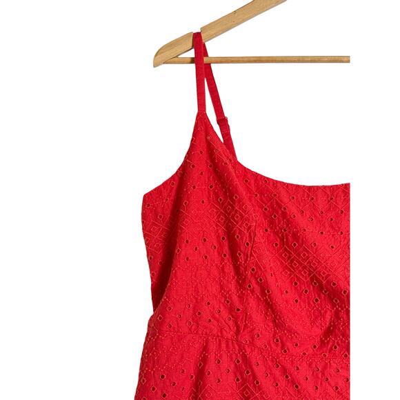Old Navy Women’s Red Summer Eyelet Fit and Flare Dress with Pockets Size XL NWT - Picture 4 of 10